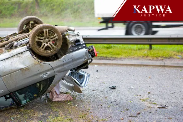 rollover crash on I-5 north